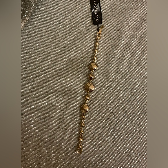 Givenchy Gold and Red Gemstone Bracelet - Picture 7 of 11